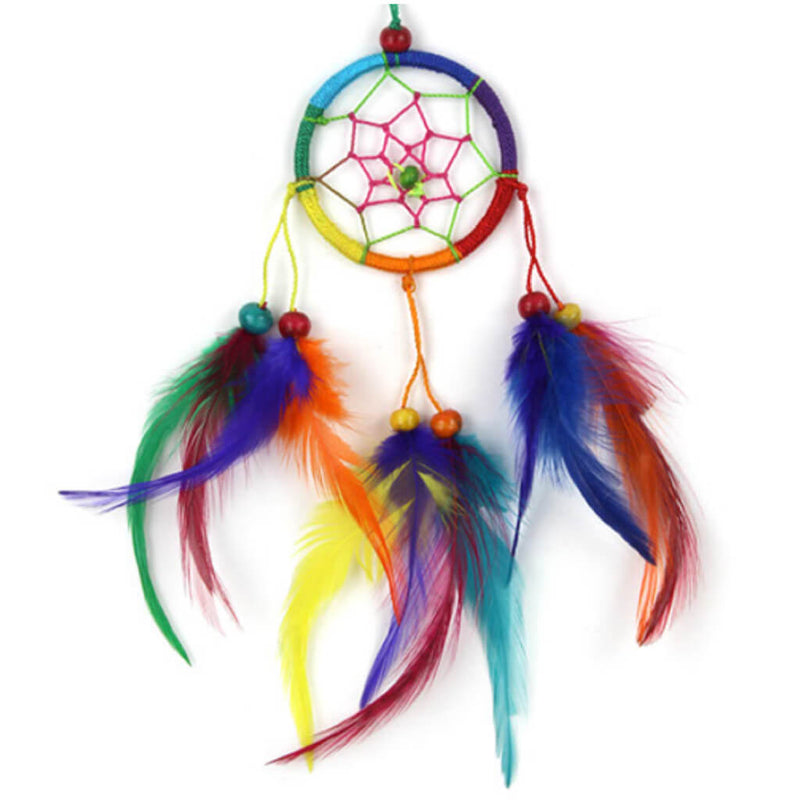 Round Bright Rainbow Dreamcatcher