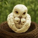 Feathered Nest Owl Figurine