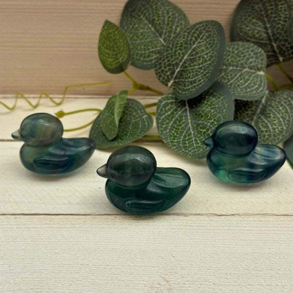 Fluorite Duck Carving