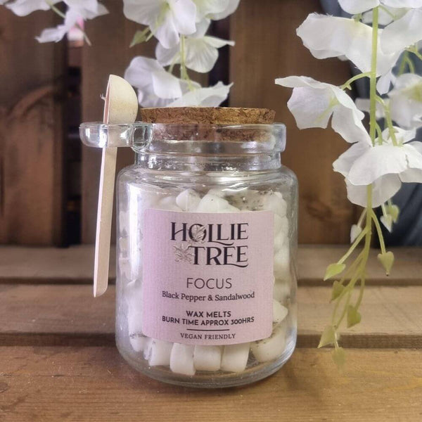 Focus - Black Pepper & Sandalwood Melting Pot Wax Melts by Hollie Tree