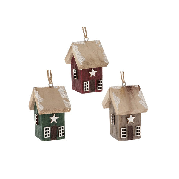 Folk Art Christmas Hanging House Decoration