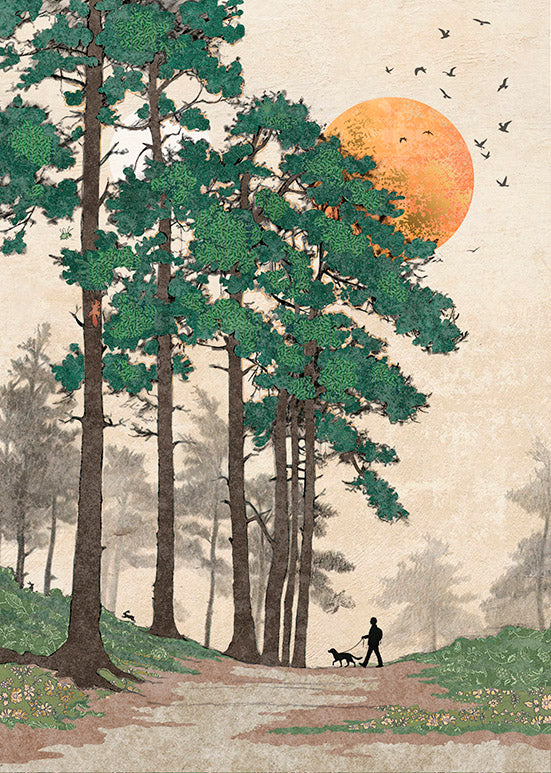 Bug Art Forest Walk Greetings Card