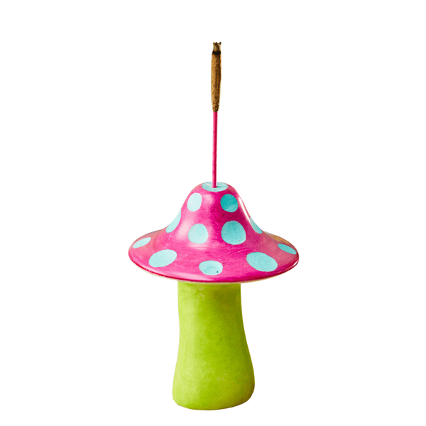 Funky Neon Mushroom Incense Holder