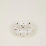 Gold Brushmarks Candle Holder