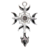 Gothic Moon Cross Power Pendant