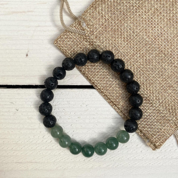 Green Aventurine Essential Oil Diffuser Bracelet