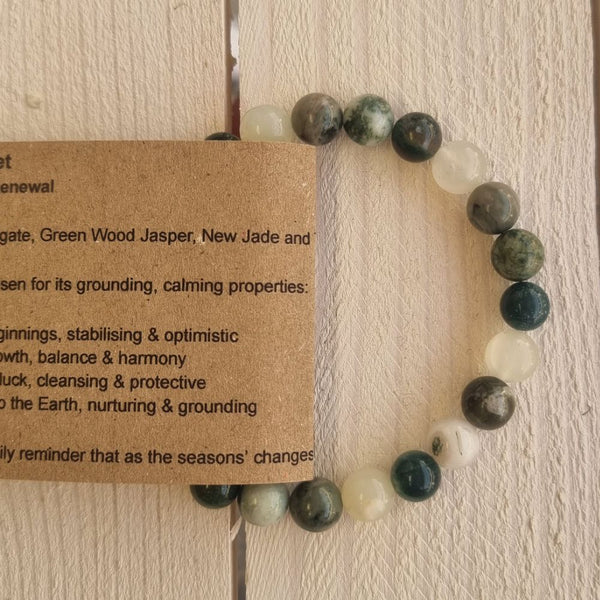 Green Man Bead Bracelet