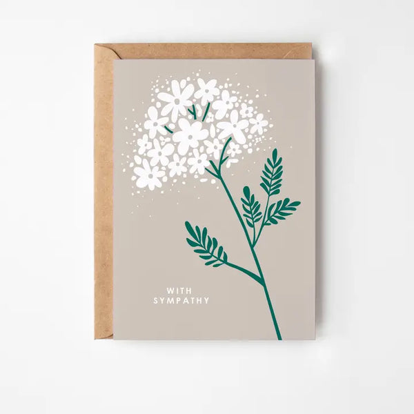 Sympathy Cow Parsley Greeting Card
