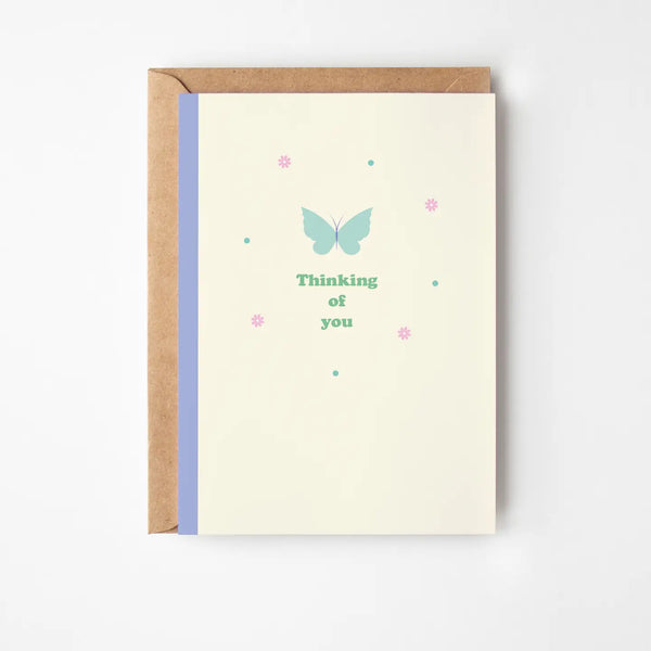 Thinking of You Butterfly Greeting Card