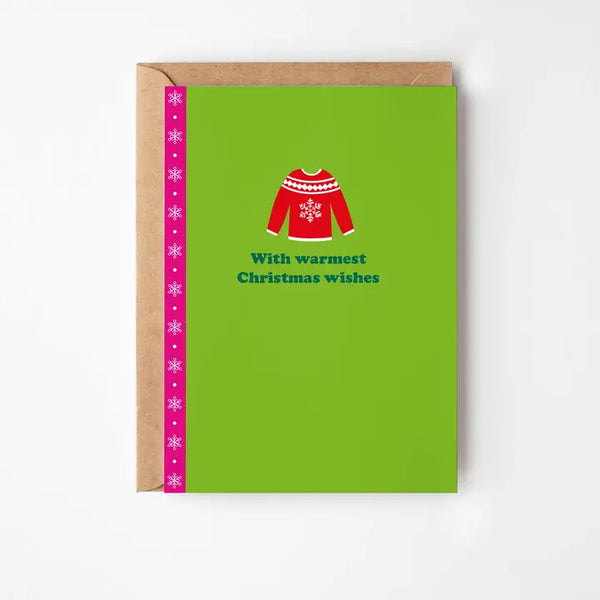 With Warmest Wishes Christmas Greeting Card