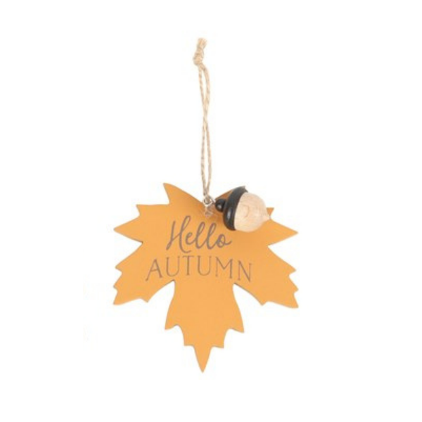 Hello Autumn Leaf Hanging Decoration