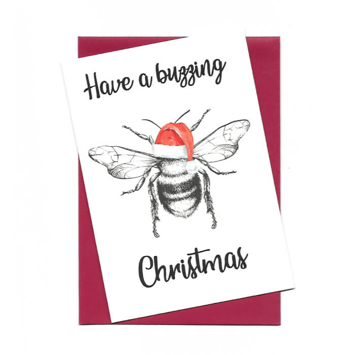 Hello Sweetie Buzzing Xmas Greetings Card