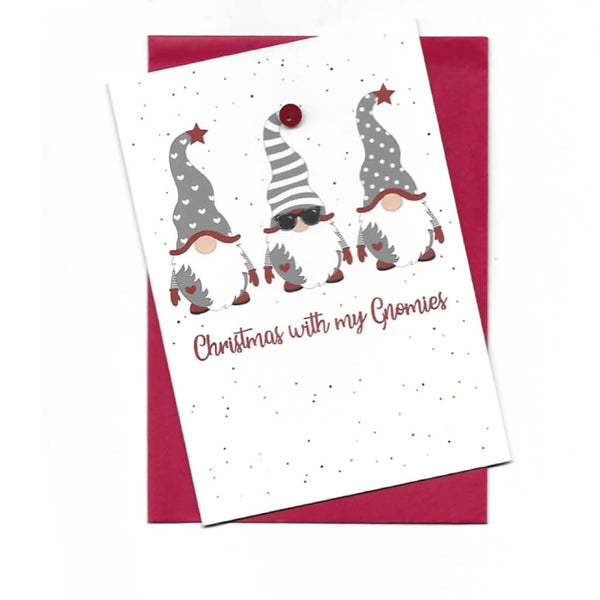 Hello Sweetie Christmas With My Gnomies Greetings Card