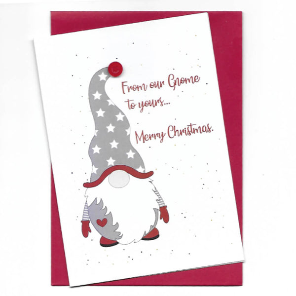 Hello Sweetie Our Gnome To Yours Christmas Greetings Card
