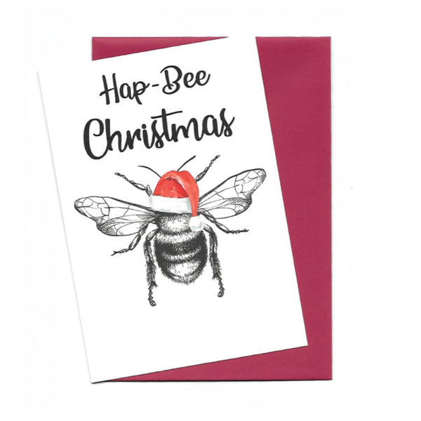 Hello Sweetie Hap-Bee Christmas Greetings Card