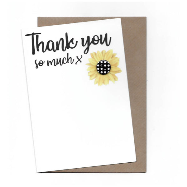 Hello Sweetie Thank You So Much Sunflower Greetings Card