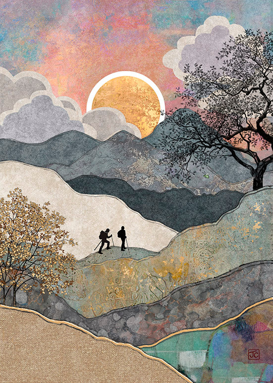 Bug Art Hikers Greetings Card
