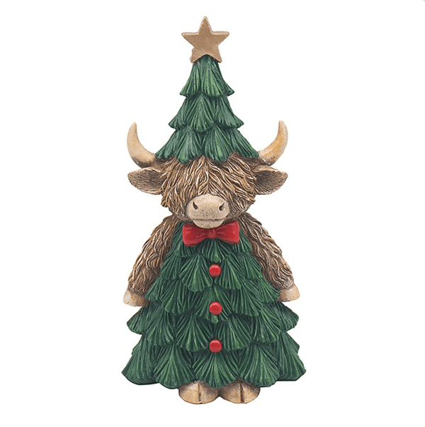 Hughie Xmas Highland Cow Time Ornament