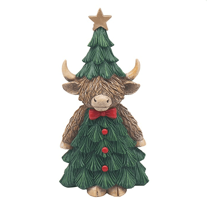 Hughie Xmas Highland Cow Time Ornament