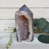 Grey Agate Geode Tower - 135mm