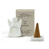 Incense Holder With Cone in Matchbox - Protected