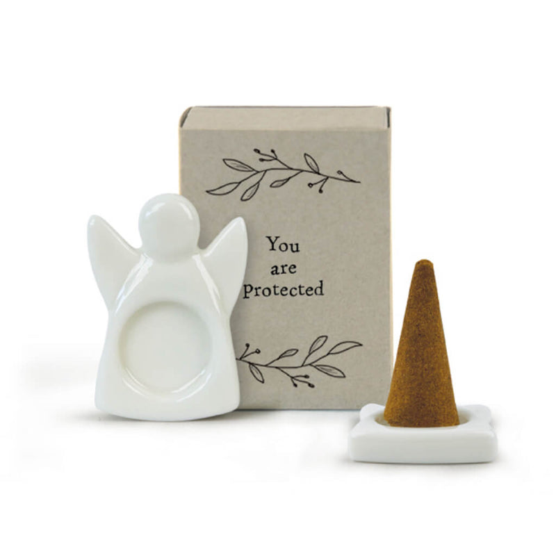 Incense Holder With Cone in Matchbox - Protected