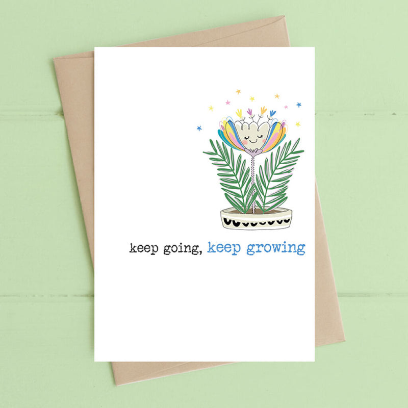 Keep Growing Card Keep Growing Greeting Card | Clouds