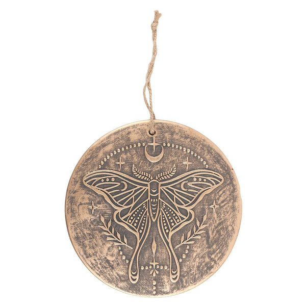 Luna Moth Hanging Terracotta Plaque