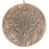 Luna Moth Hanging Terracotta Plaque