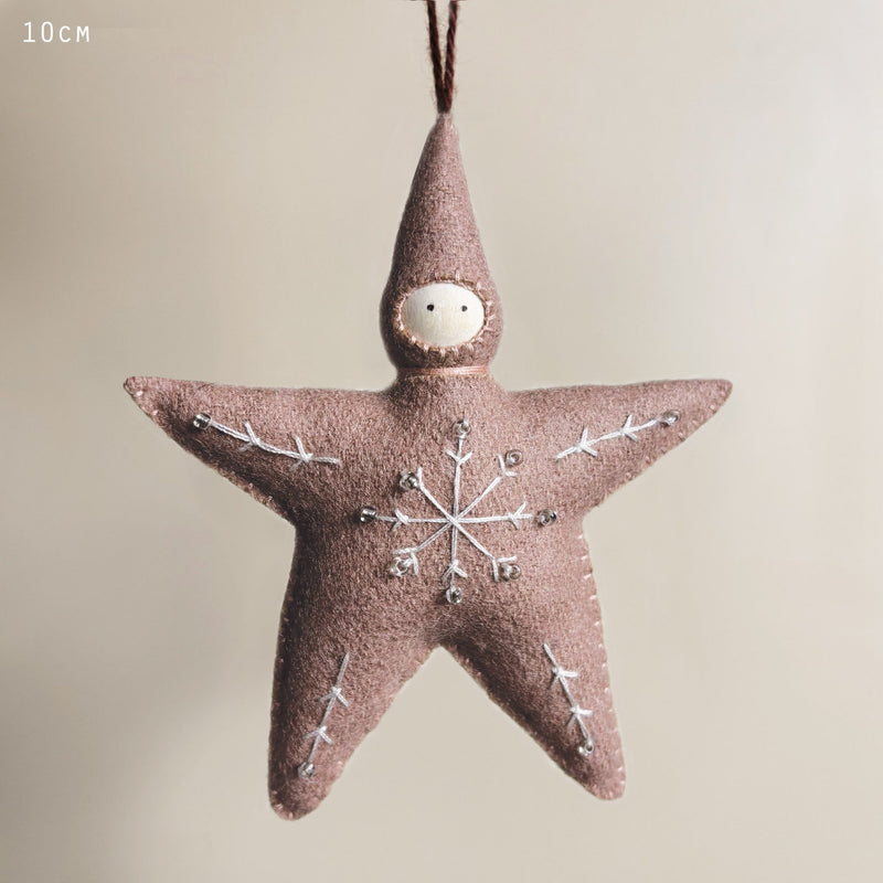 Large Felt Star Baby Decoration - Pink