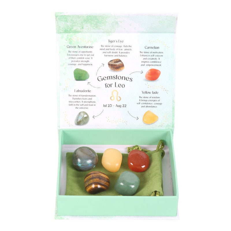 Leo Crystal Gemstones Set