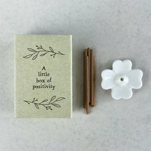 Little Box of Positivity Incense Holder in Matchbox