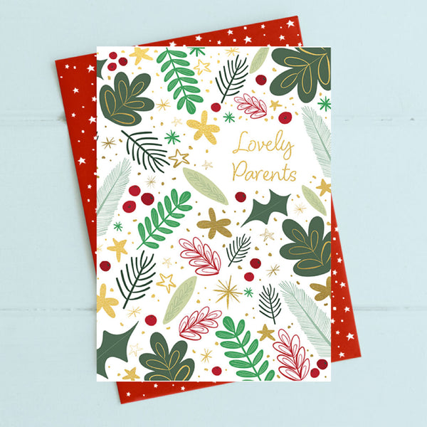 Lovely Parents Christmas Greeting Card