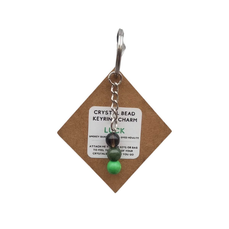 Crystal Bead Keyring - Luck