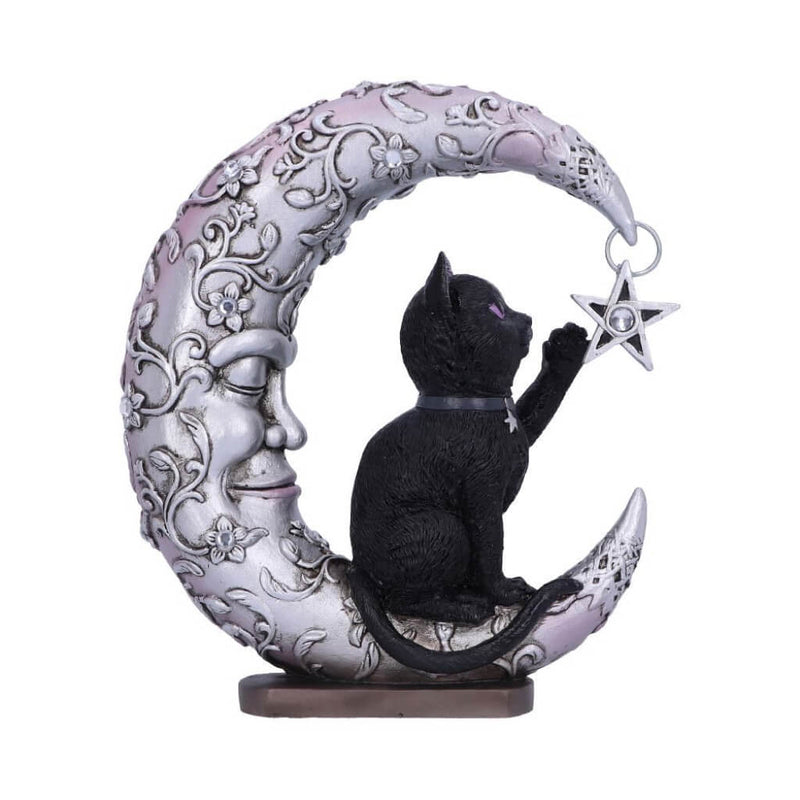 Luna Companion Moon and Cat Figurine