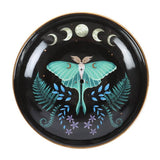 Lunar Moth Round Incense Holder