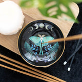 Lunar Moth Round Incense Holder