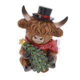 Highland Cow Christmas Tree & Present Decoration