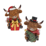 Highland Cow Christmas Tree & Present Decoration