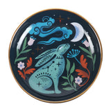 Midnight Hare Round Trinket Dish