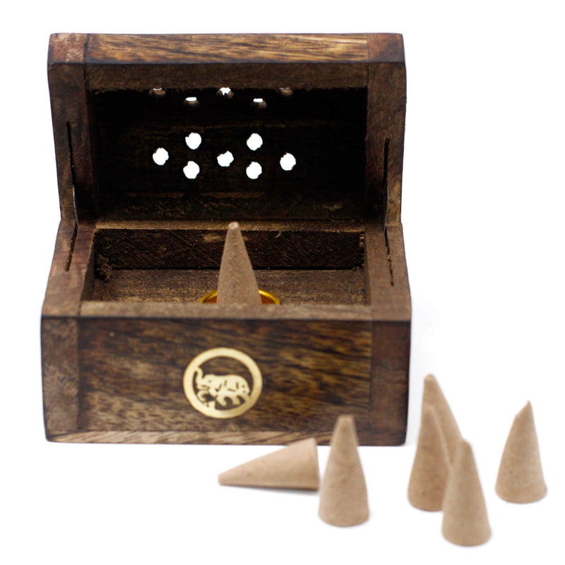 Mini Incense Cone Burner Box