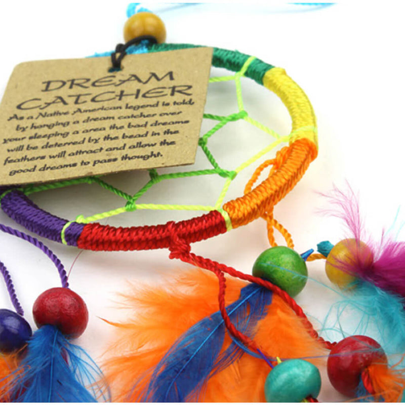 Round Bright Rainbow Dreamcatcher
