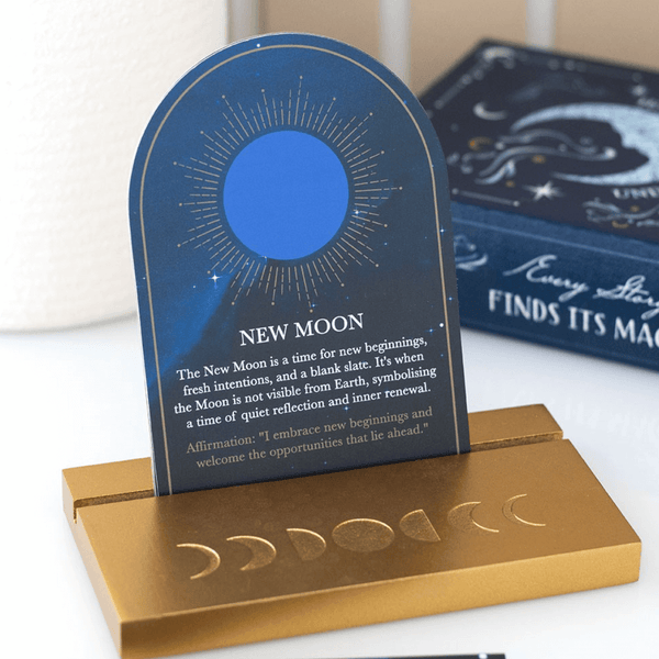 Moon Phase Altar Cards with Stand