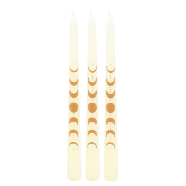 Moon Phase Set of 3 Taper Candles