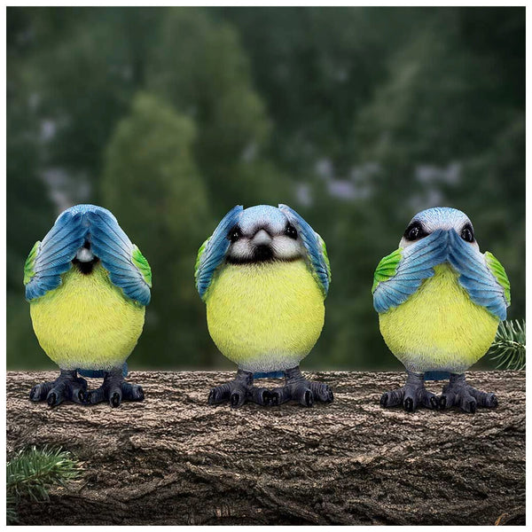 Three Wise Blue Tits Set