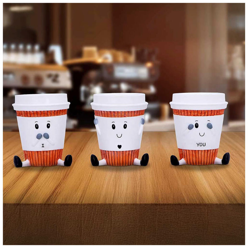 Three Wise Coffee Cups Set