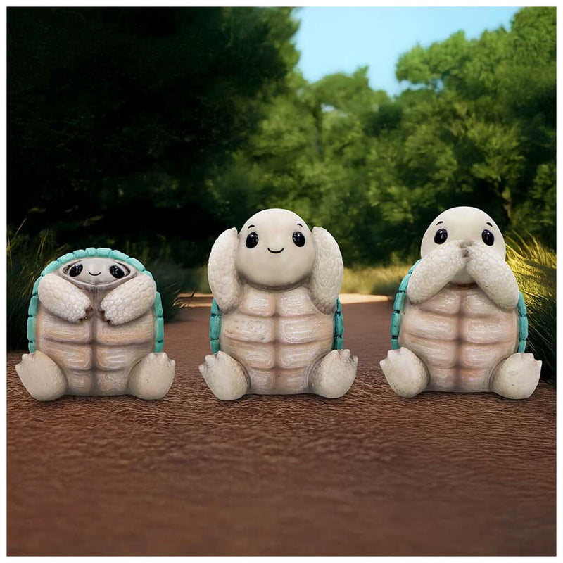 Three Wise Tortoises Set