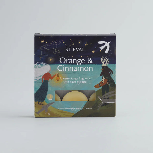 Orange & Cinnamon Christmas Scented Tealight Candles