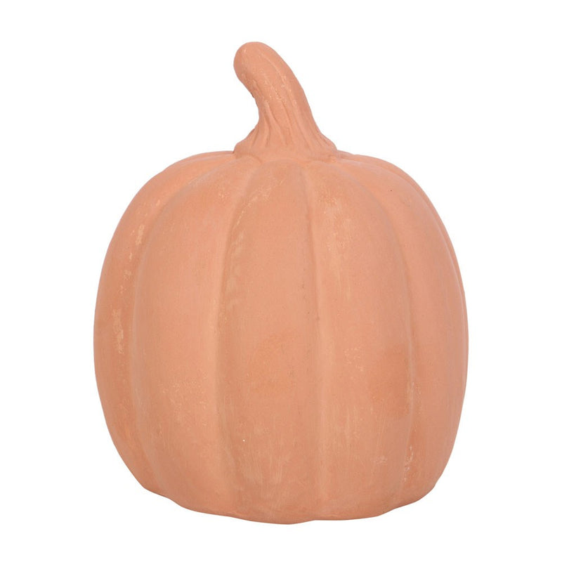 Terracotta Jack-O-Lantern Tea Light Holder