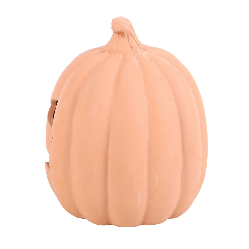 Terracotta Jack-O-Lantern Pumpkin Ornament